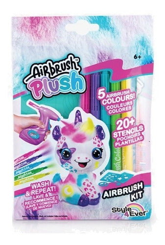 Repuesto De Airbrush Plush Kit De 5 Crayones Y 20 Stencils 0