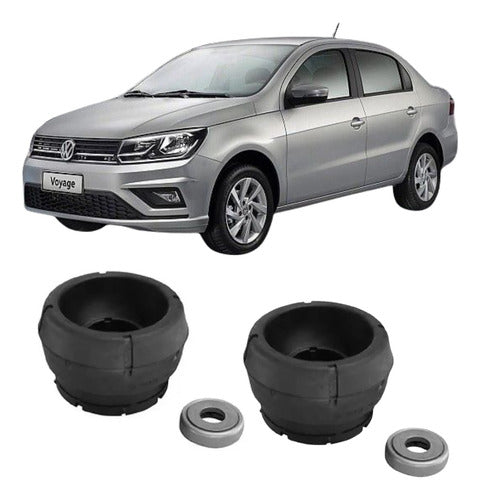 Kit X2 Cazoletas Delanteras + Crapodina Vw Voyage Gol Trend 2