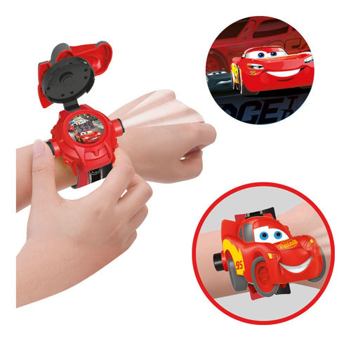 Reloj Digital Infantil Cars Con Proyector De Imágenes Tts 1