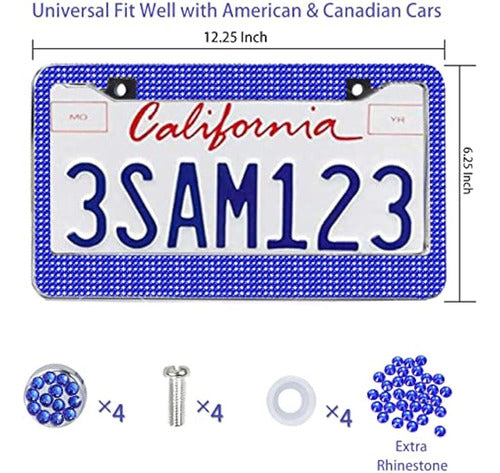 Gioyonil Stainless Steel License Plate Frame Package of 2 1