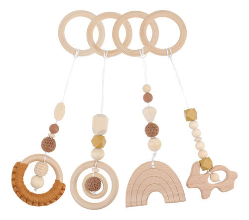 Kesyoo Wooden Hanging Toys for Babies 0