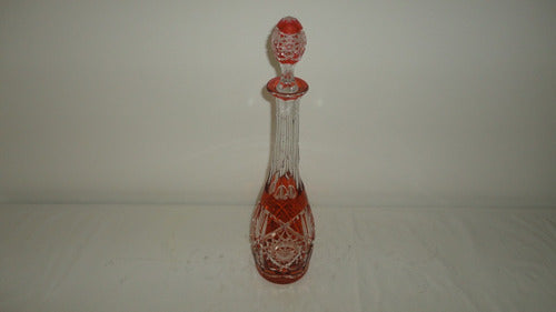 Lujoso Botellon Cristal Vino Baccarat Frances Antiguo Vealo 1