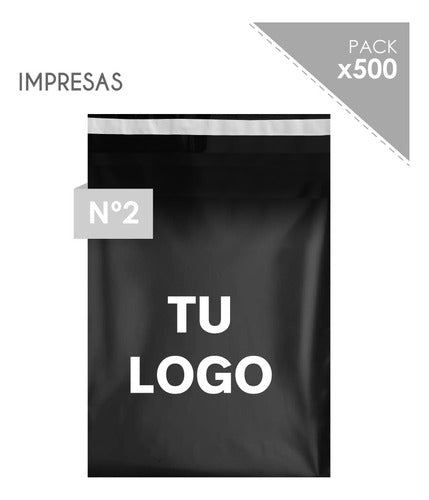 PackFly Customized Black Ecommerce Envelope (30x42) 500 Un 0