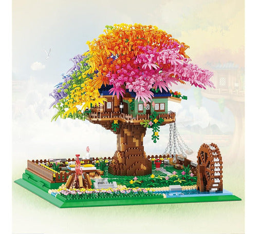 Kadablk Architecture Rainbow Flower Building Block with Light 3