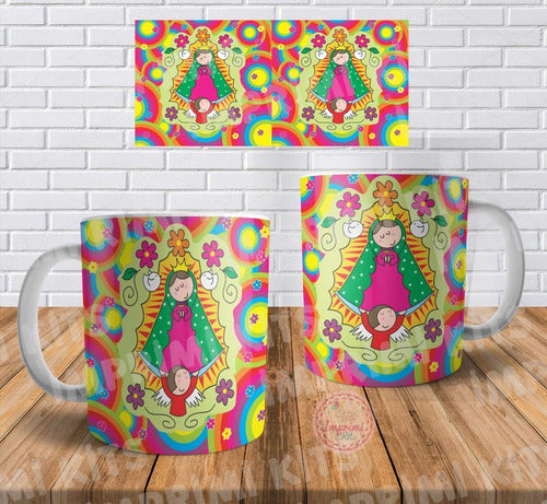 Imprimi Kits Plantillas Sublimar Tazas Virgen De Guadalupe Diseños Mockup 1