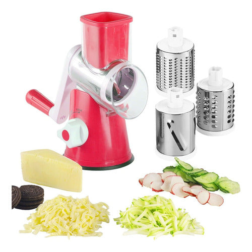 Edefisy Rotating Cheese Grater, Manual Steel Slicer 0