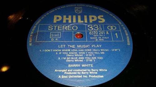 Barry White Let The Music Play Lp Vinilo Italia Muy Bueno 76 1