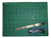 Cutting Mat 60 x 45 cm A2 + Rotary Cutter + 30 cm Metal Ruler 0