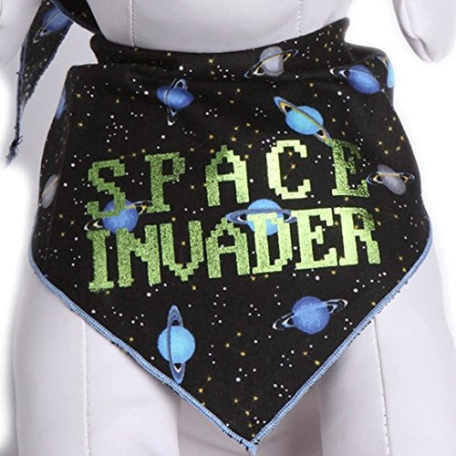 KASVER Dog Bandanas Space Invader Retro Games Design 0