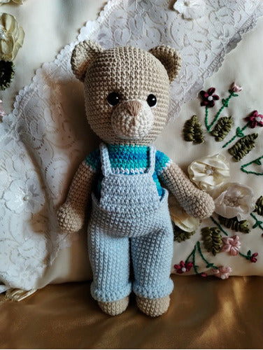 Crochet Teddy Bear Birth Kit with Customizable Hot Air Balloon Mobile 1