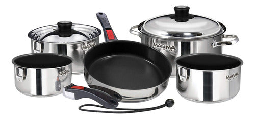 Magma Casseroles Stainless Steel/Non-Stick/Induction 10 Pieces 0