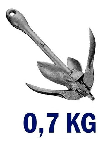 Folding Galvanized Anchor 0.7 Kg for Kayak Inflatable Boat 3