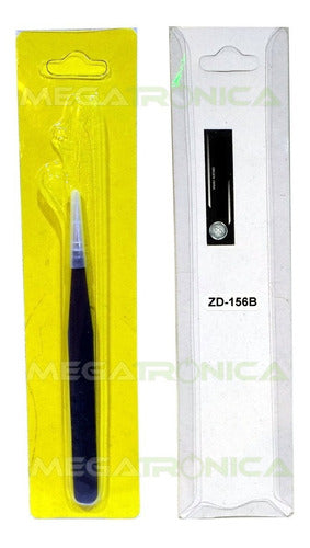 Anti-Static Straight Extra Fine Precision Tweezers Model ZD-156B 3