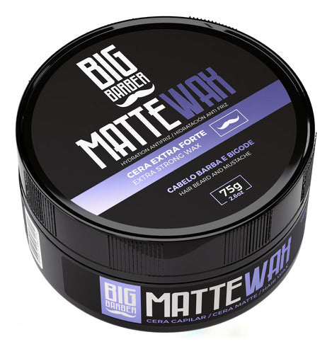 Cera Capilar Matte Wax Big Barber 75g Para Cabelo Cx 6 Unid 1