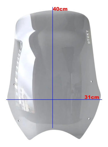 Bolha Transalp Xl 700v Alongado Fumê Claro Com Kit Parafusos 2