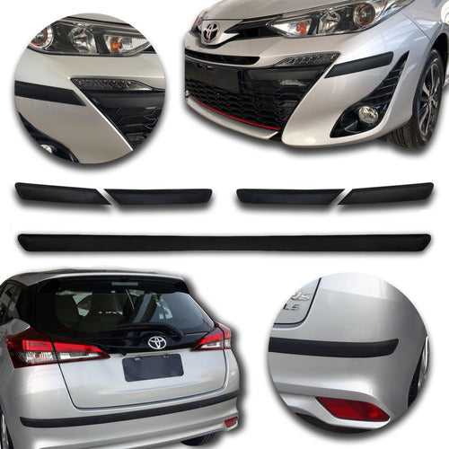 Kenny Yaris Sedan 2021 Protection Bumper + Door 9 Pieces Black 1