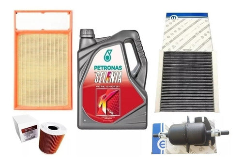 Fiat Kit 4 Original Filters + Selenia 5W30 for Punto 1.6 Etorq 0