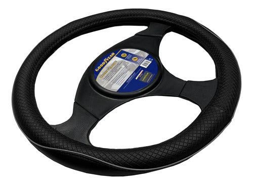 Goodyear Steering Wheel Cover, Black with Reflective Gray, 38cm Car 1