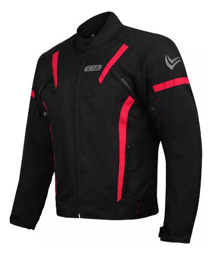 Motorcycle Jacket GP23 Cordura Waterproof with Removable Liner and Protections 19