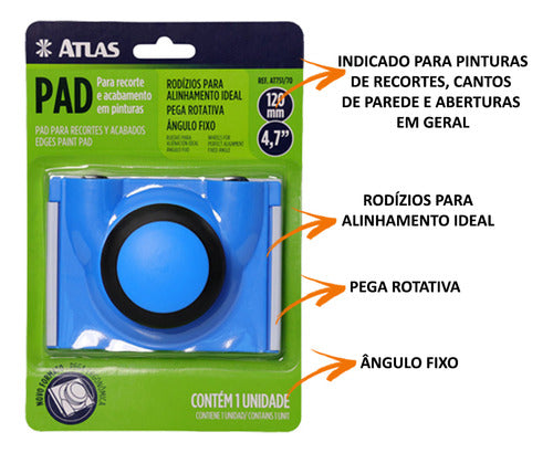 Pad 4¨ Para Pintura Em Paredes + 4 Refils Atlas 1