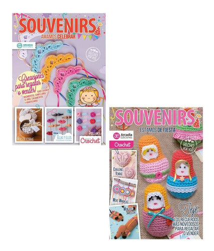 Arcadia Ediciones Revista Tejido Crochet Souvenirs Para Fiestas Pack X 2 0