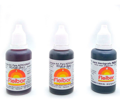 Airbrush for Pastry with 6 Fleibor Colorants 2