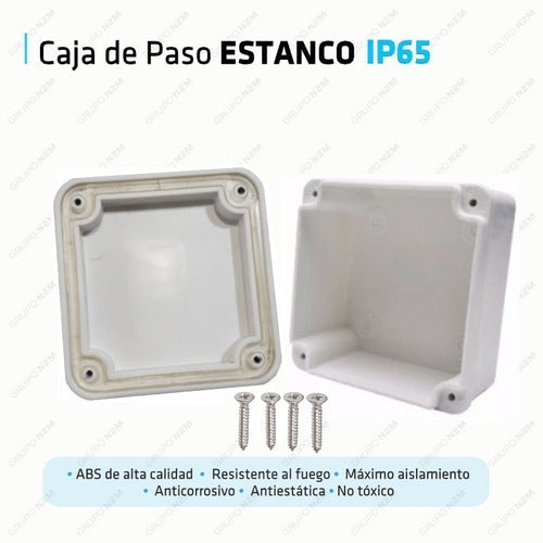 Caja Estanco Pvc Camaras Balun Electricidad 90x90x55 Pack 5 1