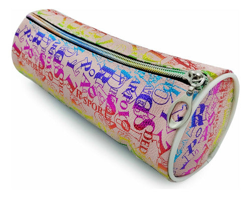 School Tube Pencil Case, Printed, 3 Colors, 11189 0