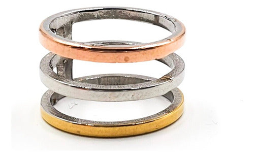 Californian Triple Surgical Steel Ring 0