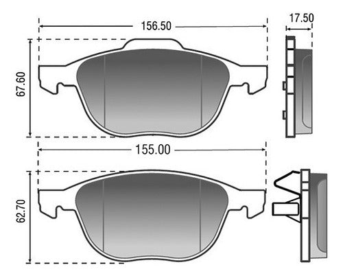 Pastilla De Freno Delantera Plasbestos Ford Focus Iii 2.0 L 0