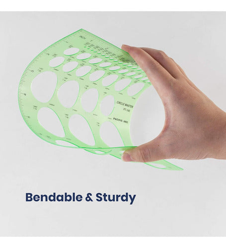 Pacific Arc Professional Circle Guide, 45 Circles from 1/16" to 2.25" 5