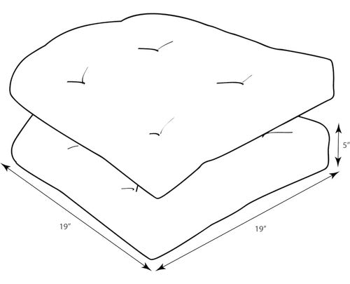 Pillow Perfect 500041 Cojines De Asiento Con Mechón Insertad 2