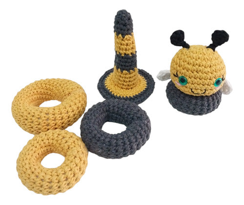 PuroAmorAmigurumis Amigurumi Apilable Abejita - 17 Cm 4