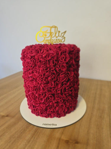 Torta Ruffles En Fondant 4 Kg 1