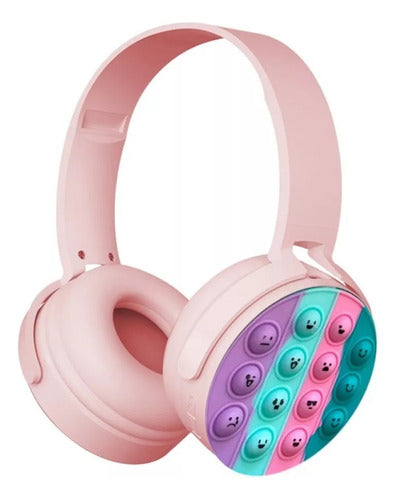 Genérica Auriculares Pop It - Emoji - Bluetooth - FM - Recargable - Mpuy 1