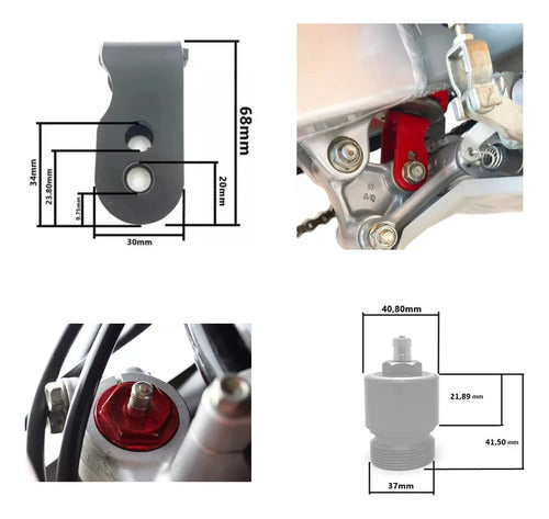 Elevador De Suspension Deltras Crf250f Xre300 Tornado Negro 1