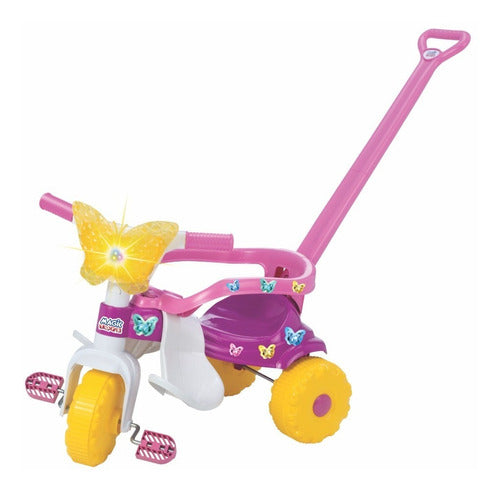 Velotrol Triciclo Infantil Motinho Motoca Butterfly Com Luz 4