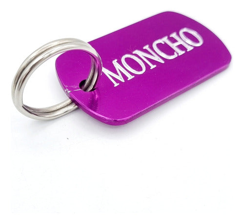 Medallas Para Perros Military Dog Tag in Violet 0