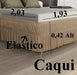 Saia Para Cama Box Casal King Caqui Malha Elástica Dupla 3