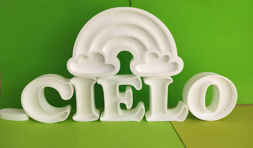 Creamundos 8 Hollow Letters of Foam for Candy Bar - 15 cm 1