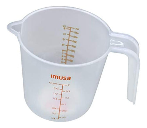 Imusa Usa Vaso Medidor De Plástico De 2 Tazas, Transparente 1