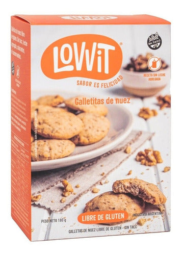 Lovvit Gluten-Free Walnut Cookies Without TACC 180g Pack of 3 1