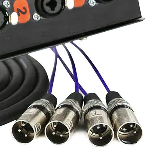 Medusa Com Multi Cabos 4 Vias Conectores Combo - 50 Mts 4