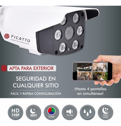 Kit X3 Camaras Seguridad Ip Exterior Hd Con Audio Wifi Noctu 1