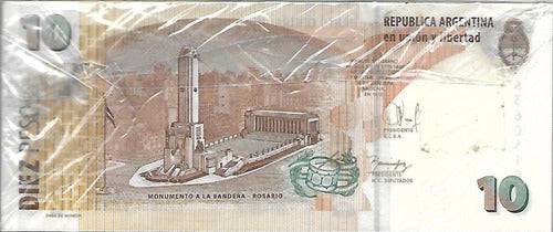 Fajo 100 Billetes $ 10 Serie P Año 2014 Sin Circular Palermo 1