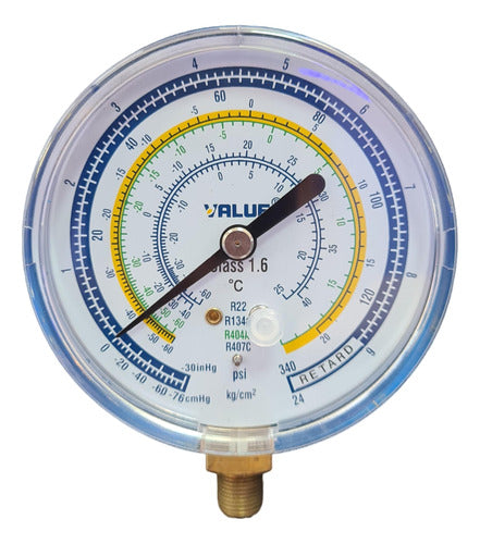 Value Low Pressure Manometer R22 - R134a - R404a - R407c 0