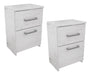 Muebles Orlandi Modern Nightstand Table 1 Drawer 1 Door Pack x2 Loft 4