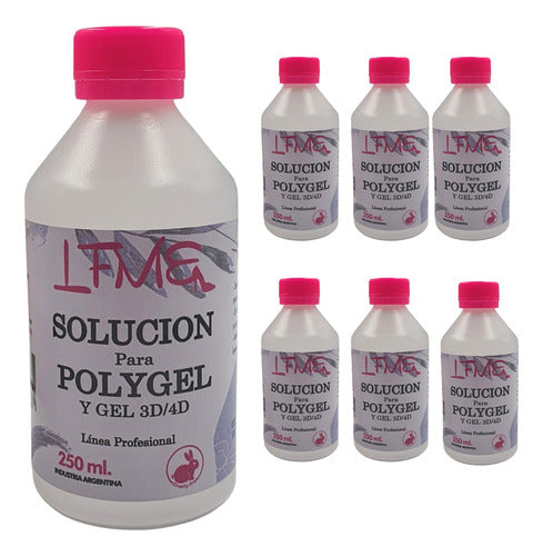 Liquid Solution for Polygel 250ml 6 Units Anmat Approved by Lefemme 0