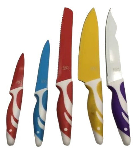 Set of 5 Stainless Steel Kitchen Knives 0