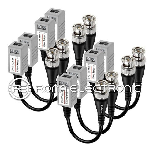 ROMA-ELECTRONIC 4 Video Balun Splitter Set for 4 Cameras 1